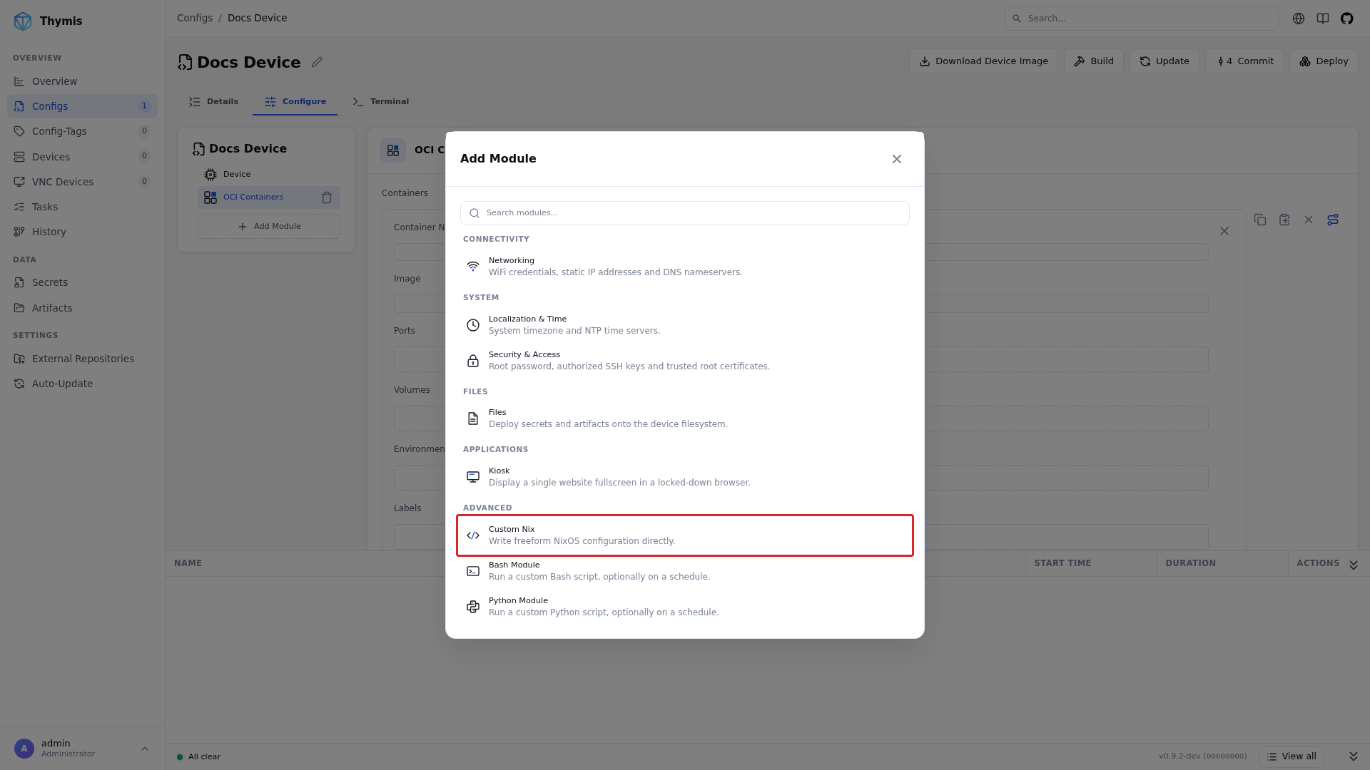 Add Custom Module