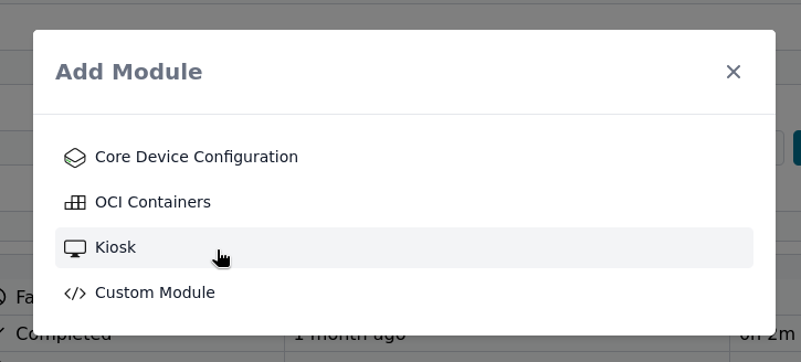 Add Kiosk Module