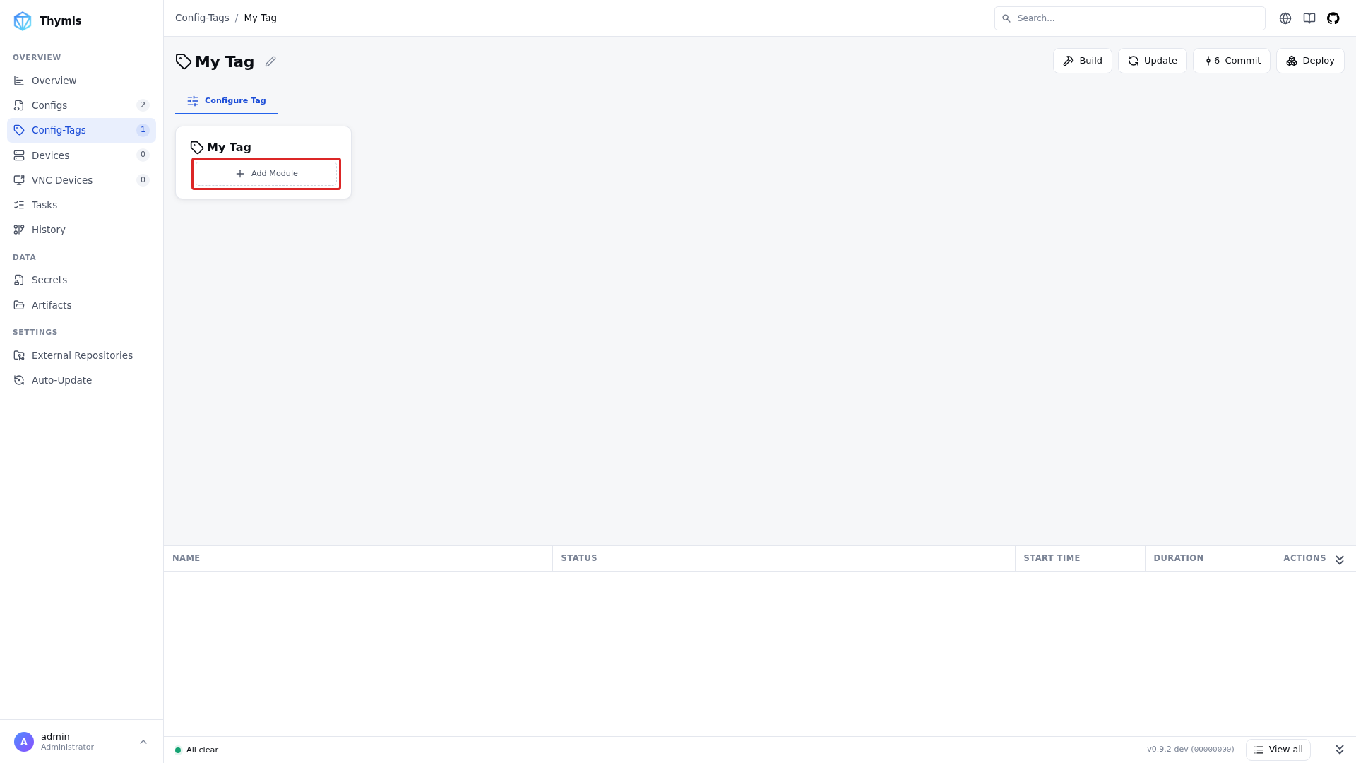 Add module to tag