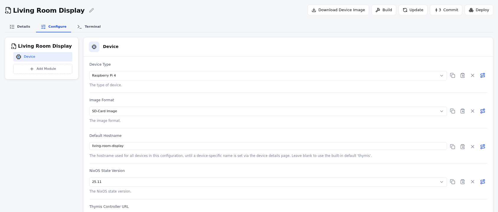 Configure Tab