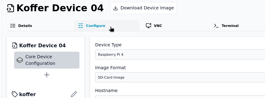 Configure Tab