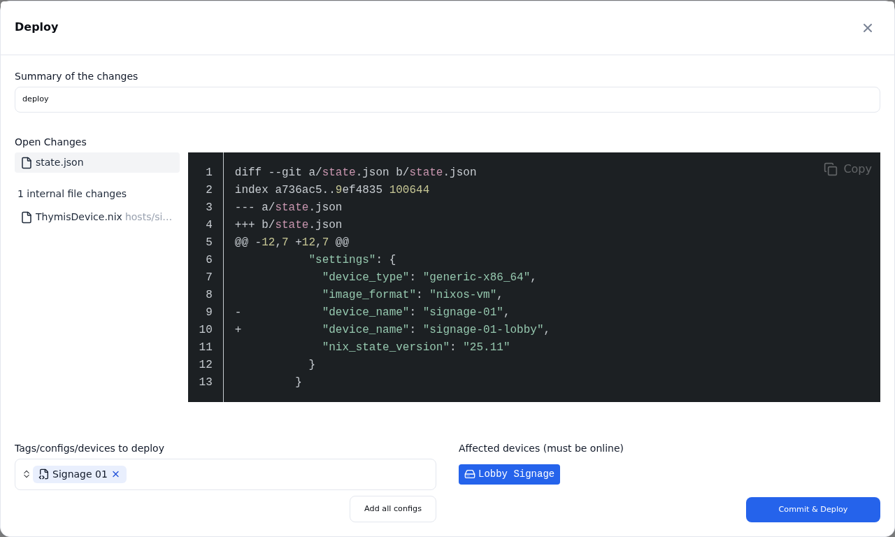 Deploy Modal