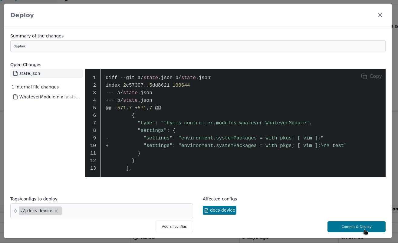 Deploy Modal