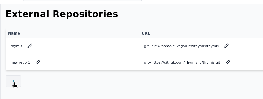 External repository page